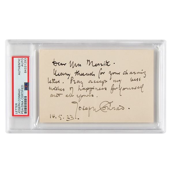 Joseph Conrad Autograph Letter Signed
