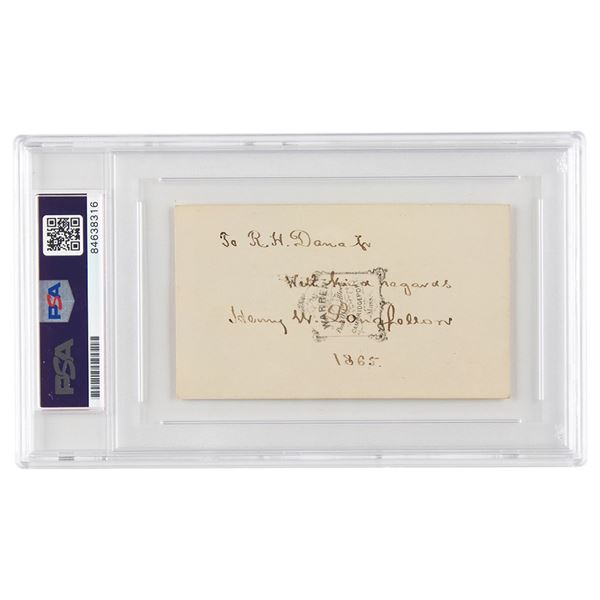 Henry Wadsworth Longfellow Signed Photograph
