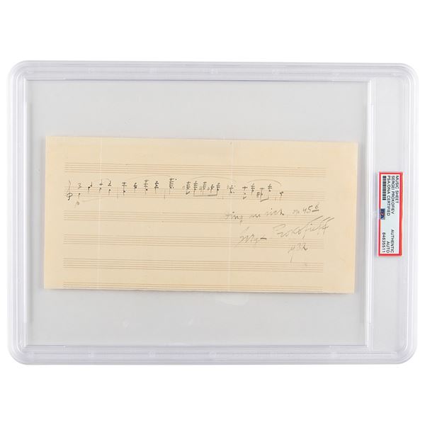 Sergei Prokofiev Autograph Musical Quotation Signed