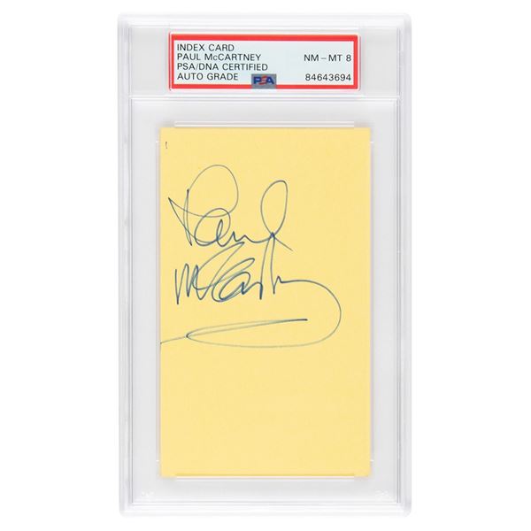 Beatles: Paul McCartney Signature - PSA NM-MT 8