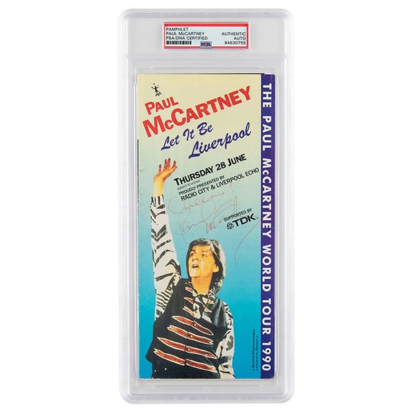 Beatles: Paul McCartney Signed Concert Pamphlet