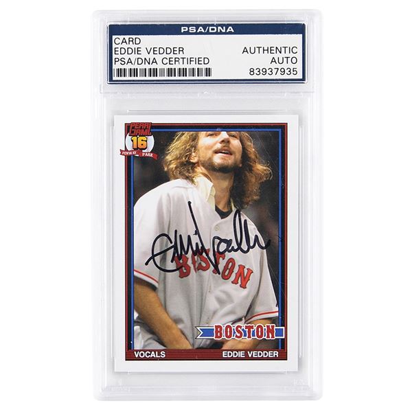 Pearl Jam: Eddie Vedder Signed Card