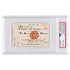 Image 1 : Harry Houdini Signed SAM Membership Card - PSA NM-MT 8