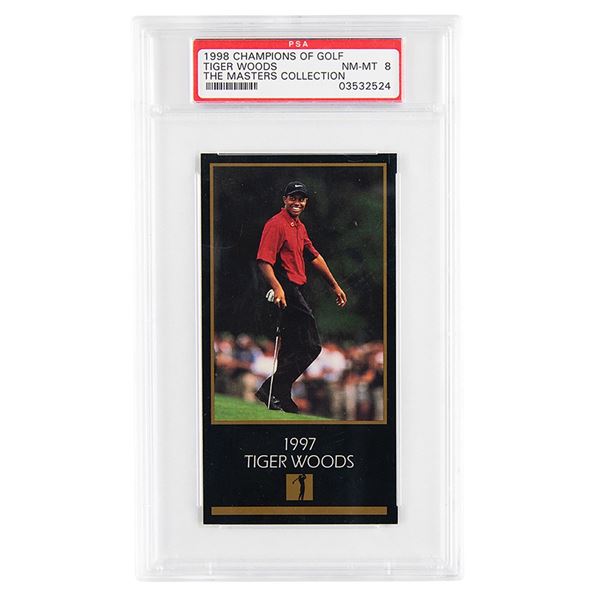 1998 Champions of Golf Tiger Woods Rookie Card PSA NM-MT 8