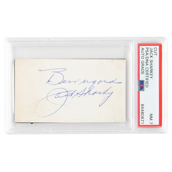 Jack Sharkey Signature - PSA NM 7