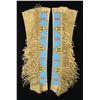Image 1 : FINE PAIR OF SIOUX BEADED RAWHIDE LEGGINGS.