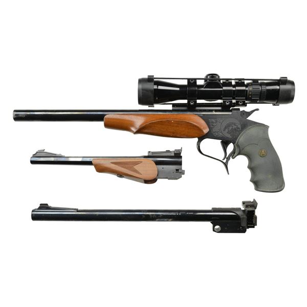 THOMPSON CENTER CONTENDER PISTOL W/ 3 BARRELS