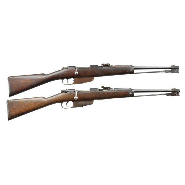 2 ITALIAN WWII 1891 MOSHETTO BOLT ACTION CARBINES