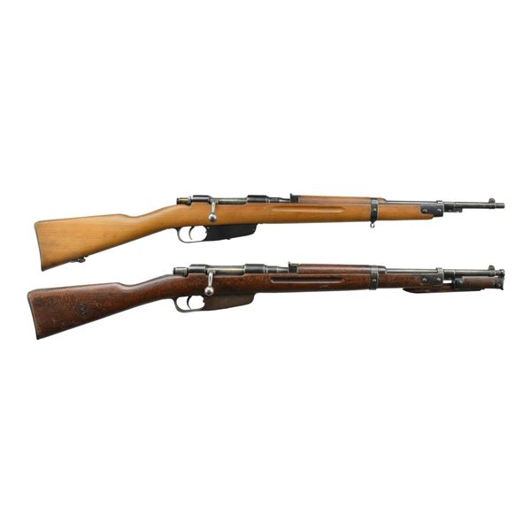 2 ITALIAN WWII MODEL 38 BOLT ACTION SHORT RIFLE IN