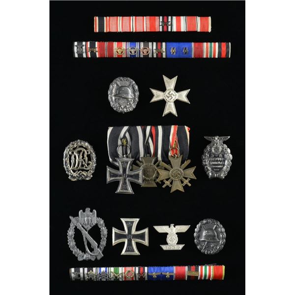 WWI & WWII GERMAN MEDALS, BADGES & RIBBON & BARS.