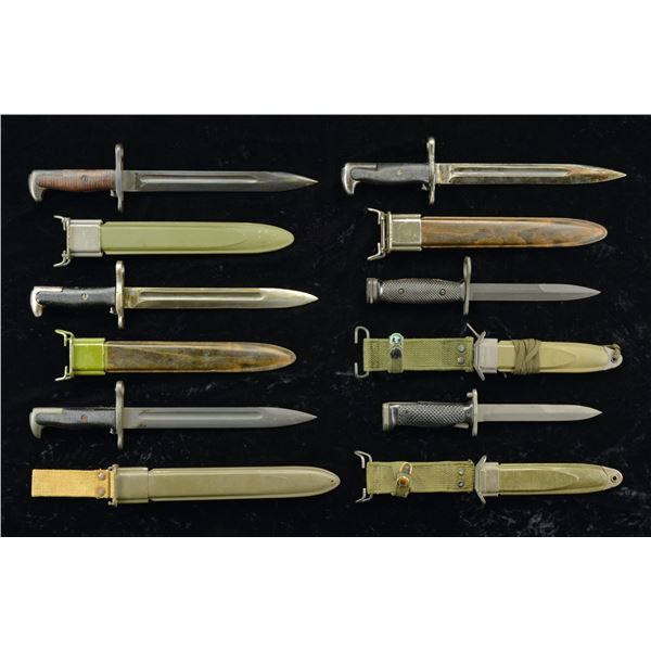 LOT OF SIX BAYONETS.