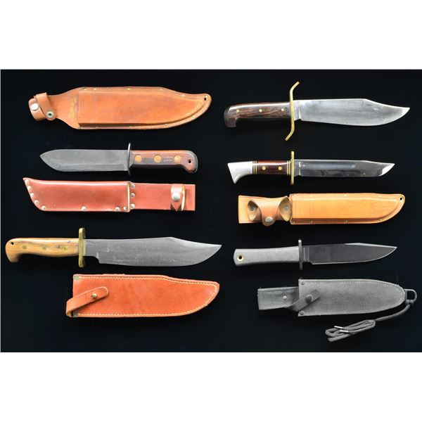 11 LARGE KNIVES & SHEATHS