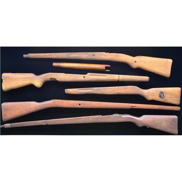 LOT OF ASSORTED MILITARY RIFLE STOCKS.
