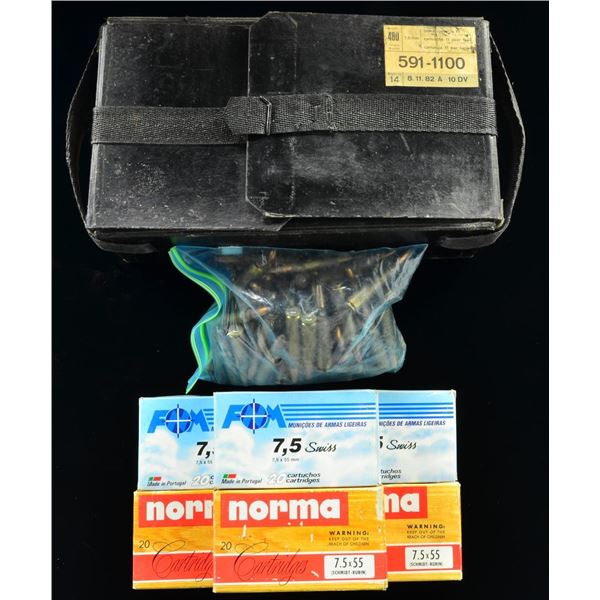 7.5 X 55 SWISS AMMO.