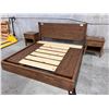 Image 1 : BED FRAME WITH TWO NIGHT STANDS - DISPLAY MODEL