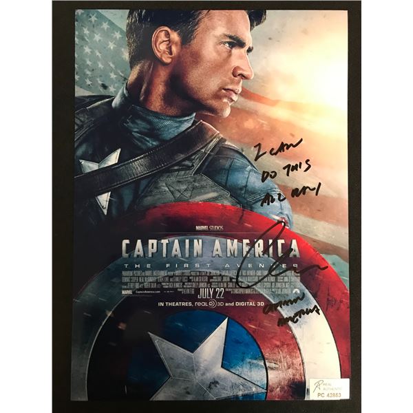 CHRIS EVANS SIGNED 8X10 PHOTO (RA COA)