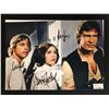 Image 1 : STAR WARS CAST SIGNED 8 X 10 (FISHER, HAMILL,FORD) RA COA