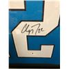 Image 2 : CHRISTIAN MCCAFFREY SIGNED AND CUSTOM FRAMED PANTHERS JERSEY (BECKETT COA)