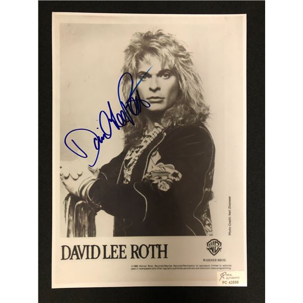 DAVID LEE ROTH SIGNED 8 X 10 (RA COA)