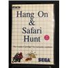 Image 1 : SEGA HANG ON AND SAFARI HUNT VIDEO GAME COMPLETE WITH BOX AND MANUAL