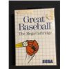 Image 1 : SEGA GREAT BASEBALL VIDEO GAME COMPLETE WITH BOX AND MANUAL