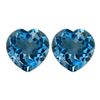 Image 1 : Natural London Blue Topaz Heart Pair {Flawless-VVS1}