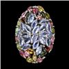 Image 1 : Natural Tanzanite & Multi Color Tourmaline Ring