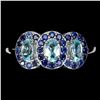 Image 1 : Natral Brazil Apatite & Sapphire Ring