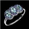 Image 2 : Natral Brazil Apatite & Sapphire Ring