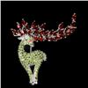 Image 1 : Natural Chrome Diopside Sapphire Garnet Brooch