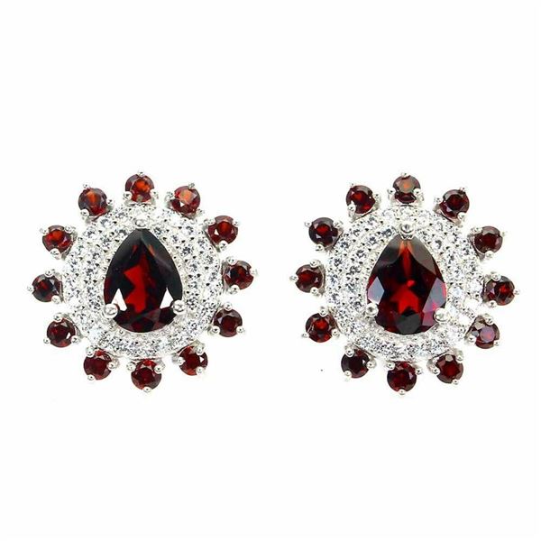 Natural Unheated Mozambique Garnet Earrings