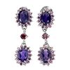 Image 1 : Natural Amethyst & Rhodolite Garnet Earrings