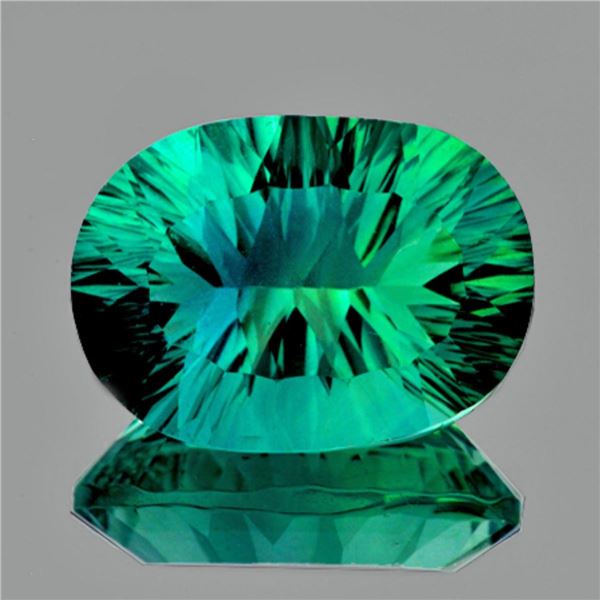 Natural Emerald Green Fluorite 30.66 Cts {Flawless-VVS1}