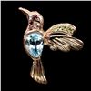 Image 1 : Natural Sky Blue Topaz Peridot Rhodolite Pendant