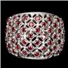 Image 1 : Natural Unheated Rhodolite Garnet Ring