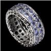 Image 1 : Natural Round Tanzanite Eternity Ring