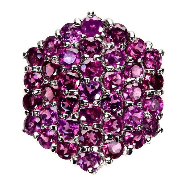 Natural Unheated Rhodolite Garnet Ring