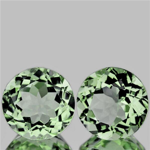 Natural Light Green Tea Amethyst Pair 12.00 MM - FL