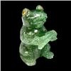 Image 1 : Natural Hand Carved Aventurine Frog Playing Violin