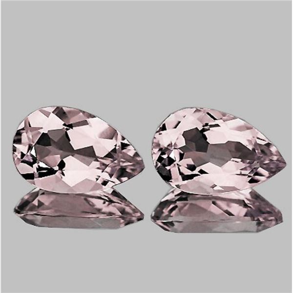 Natural Peach Pink Morganite Pair [Flawless-VVS]