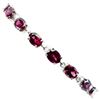 Image 2 : Natural African  Rhodolite Garnet Bracelet