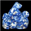 Image 1 : Natural Hand Carved Lapis Lazuli & Sapphire Squirrel