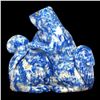 Image 2 : Natural Hand Carved Lapis Lazuli & Sapphire Squirrel