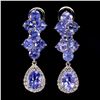 Image 1 : Natural Unheated Tanzanite Earrings