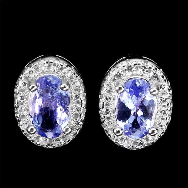 Natural Unheated Tanzanite Earrings