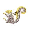 Image 1 : Unheated Rhodolite  & Chrome Diopside Squirrel Brooch