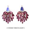 Image 1 : Natural Ethiopian White Opal & Rhodolite Garnet Earrings