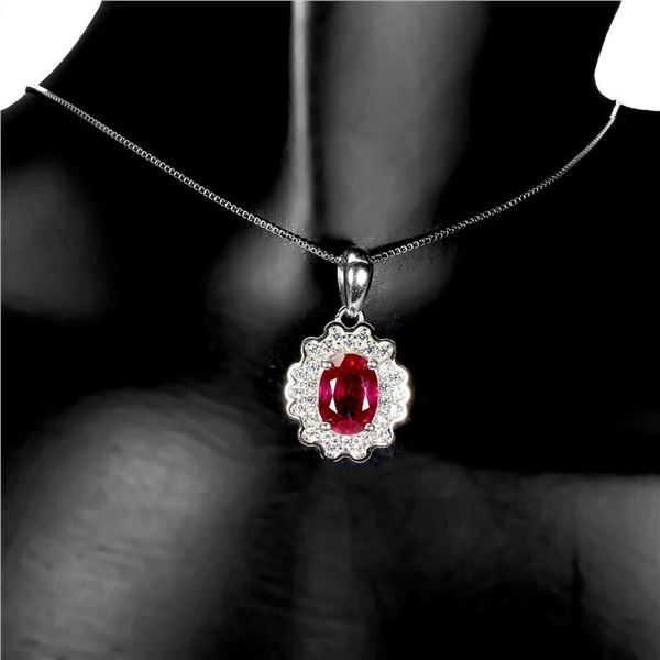 Natural Stunning Red Ruby Necklace