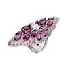 Image 1 : Natural Unheated Aquamarine & Rhodolite Garnet Ring