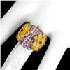 Image 2 : Natural Unheated Rhodolite Garnet Flower Ring